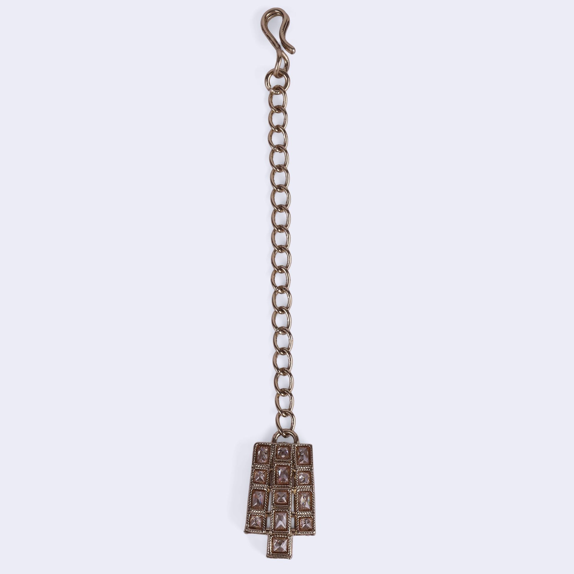 Saloni Fashion Jewellery Good-looking Sqaure Shape Gold Plated Maang Tikka For Women and Girls