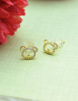 Saloni Fashion Jewellery Caty Mau Shape Combo of 3 Gold Plated Stud Earring For Women and Girls - view 5