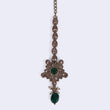 Saloni Fashion Jewellery Lavish Flower and Oval Shape Gold Plated Maang Tikka For Women and Girls - view 5