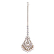 Saloni Fashion Jewellery Traditional Chandelier and Flower Shape Silver Gold Plated Maang Tikka For Women - view 2