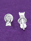 Saloni Fashion Jewellery Square Shape CZ Brass Silver Plated Set of 3 Combo Stud Earring For Women and Girls - view 6