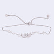 Saloni Fashion Jewellery Lovely Swan Design Silver Plated Free Size Charm Bracelet For Women - view 3