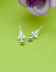 Saloni Fashion Jewellery Square and Heart Shape Combo of 3 Silver Plated Stud Earring For Women and Girls - view 6