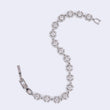 Saloni Fashion Jewellery Modish Round shape Studded CZ Silver Plated Free Size Charm Bracelet For Women - view 3