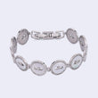 Saloni Fashion Jewellery Inspired Square Shape Silver Plated Free Size Charm Bracelet For Women - view 4