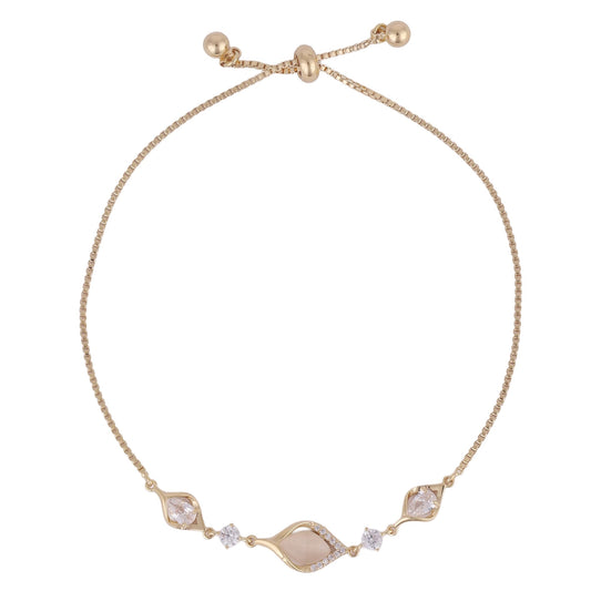 Saloni Fashion Jewellery Stylish Unique Design Gold Plated Free Size Charm Bracelet For Women