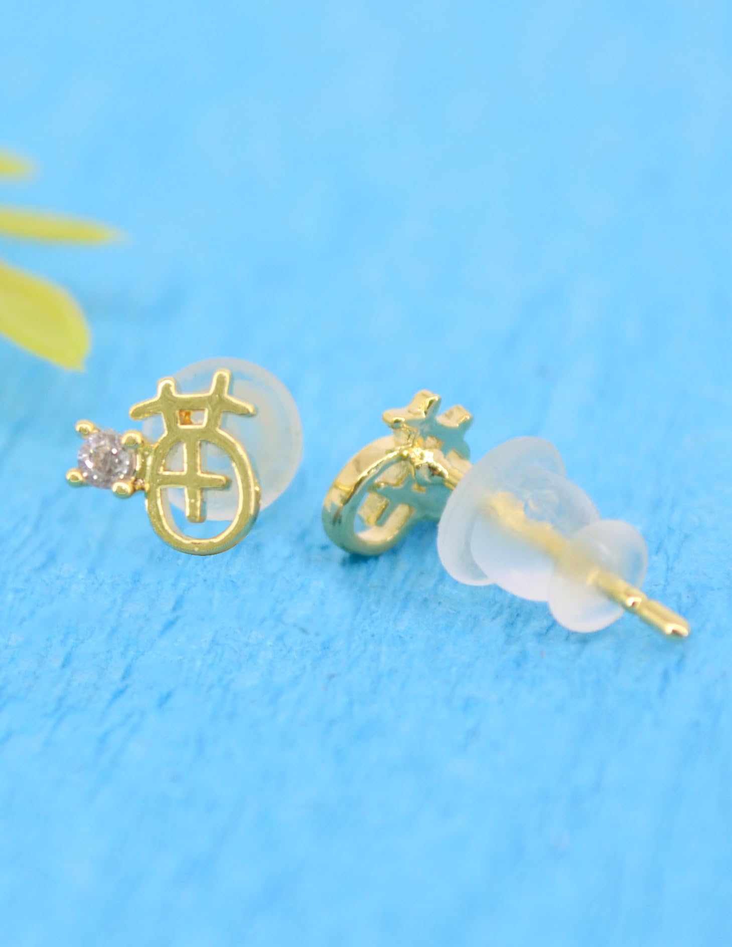 Saloni Fashion Jewellery Trendy Round Shape CZ Brass Gold Plated Set of 3 Combo Stud Earring For Women and Girls