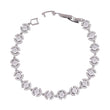 Saloni Fashion Jewellery Modish Round shape Studded CZ Silver Plated Free Size Charm Bracelet For Women - view 2