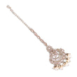 Saloni Fashion Jewellery Traditional Chandelier and Flower Shape Silver Gold Plated Maang Tikka For Women - view 3