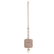 Saloni Fashion Jewellery Traditional Square Shape Silver Gold Plated Brass Maang Tikka For Women - view 2