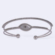 Saloni Fashion Jewellery Steel Evil Eye Silver Plated Adjustable Bracelet Kada For Women - view 4