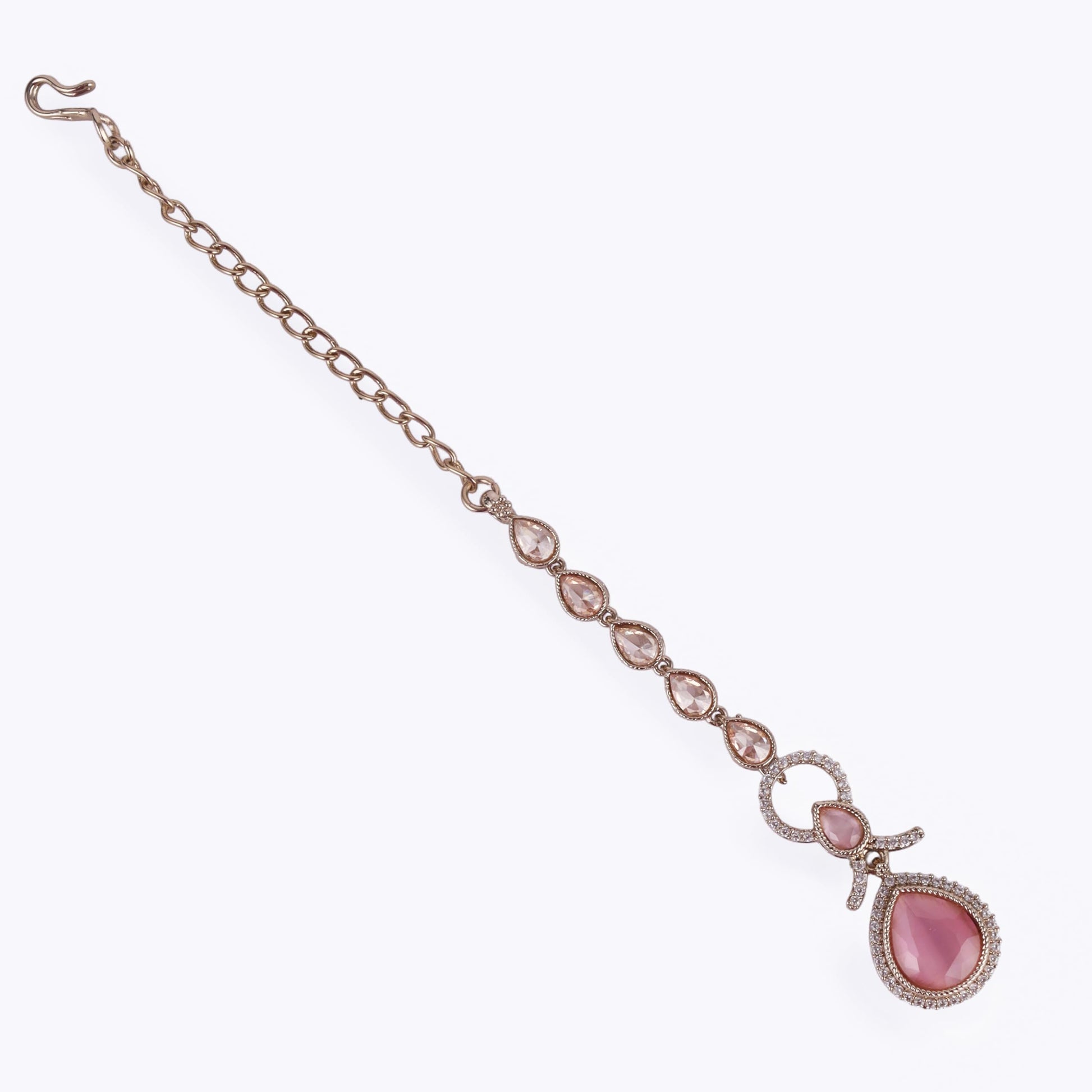 Saloni Fashion Jewellery Astonish Round and Oval Shape Gold Plated Dangle Earring With Maangtikka For Women and Girls