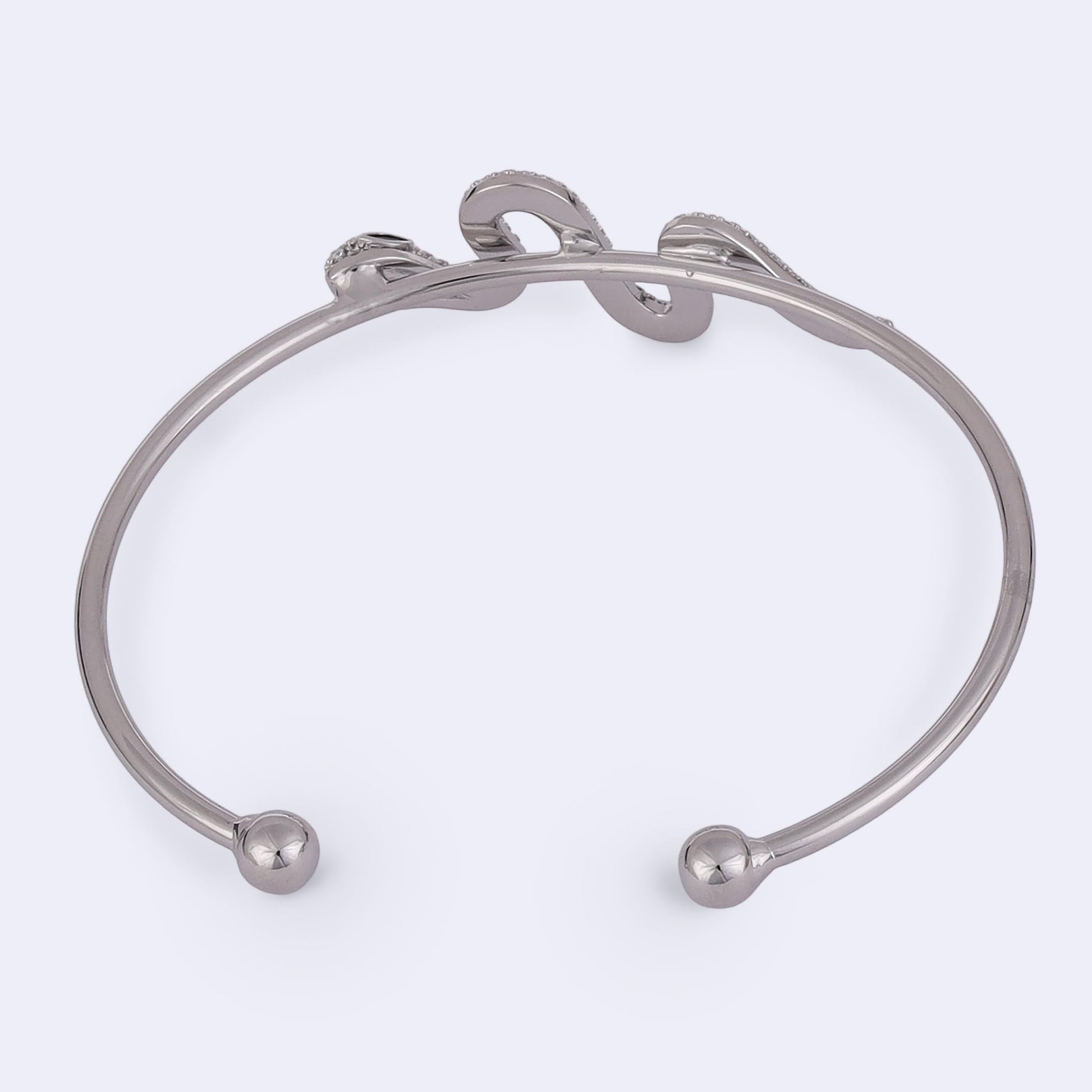 Saloni Fashion Jewellery Unique Snake Design Silver Plated Adjustable Bracelet Kada For Women