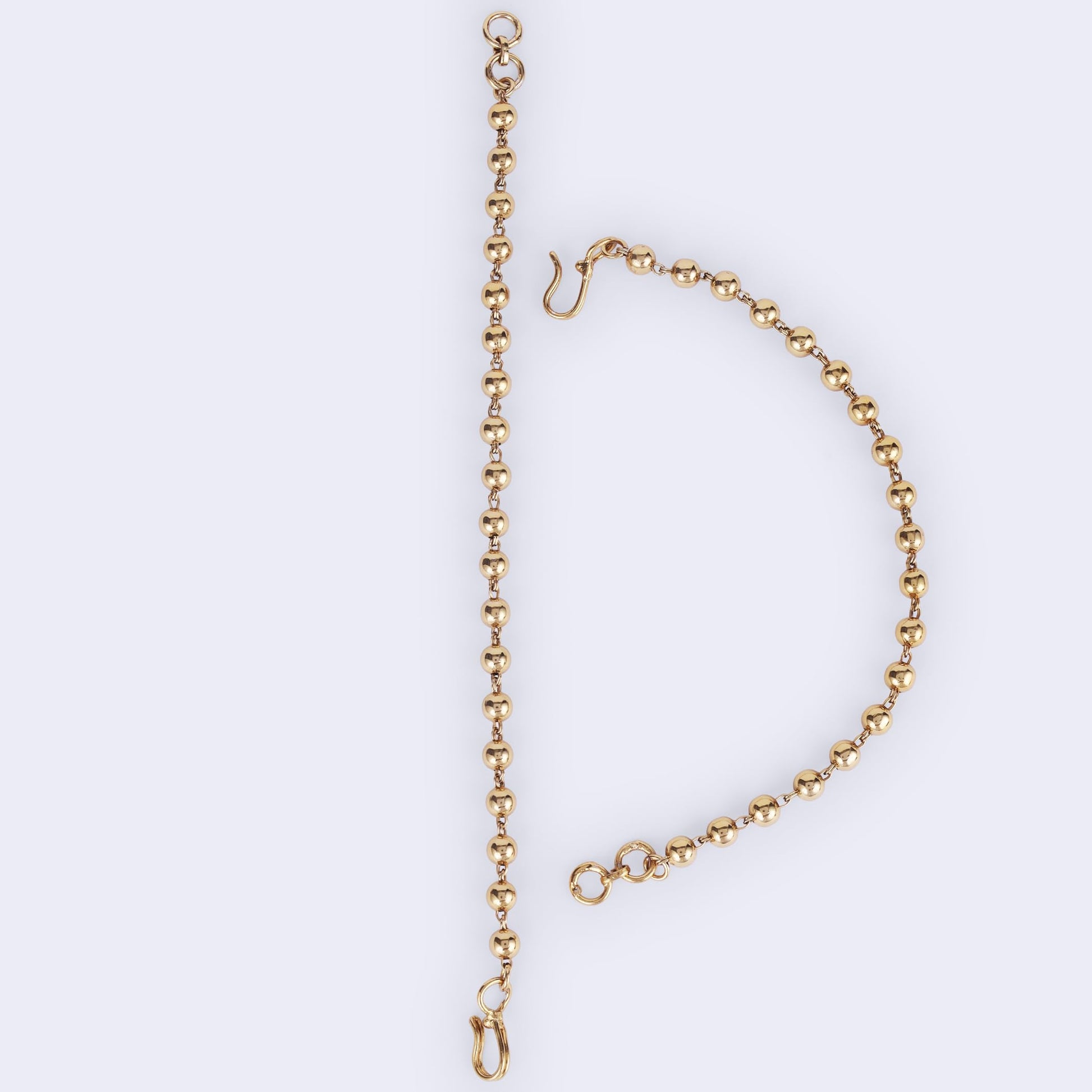 Saloni Fashion Jewellery Fascinating Golden Balls Gold Plated Ear-Chain(Kaan Chain) For Women