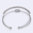 Saloni Fashion Jewellery Charm Cuff Silver Plated Adjustable Bracelet Kada For Women - view 3