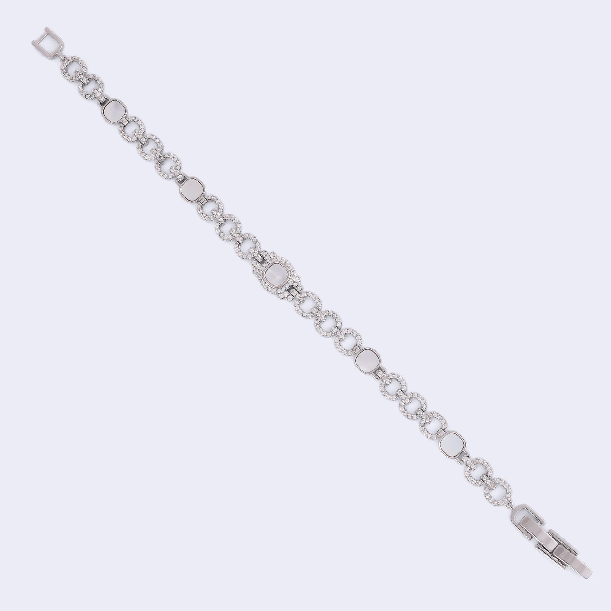 Saloni Fashion Jewellery Exotic Round Shape Silver Plated Free Size Charm Bracelet For Women
