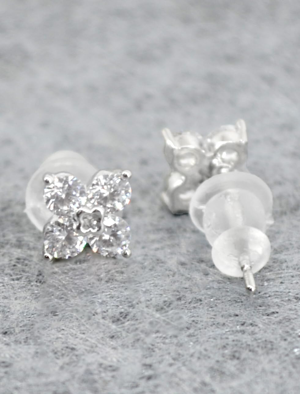 Saloni Fashion Jewellery Pleasing Flower Design Pearl Brass Silver Plated Set of 3 Combo Stud Earring For Women and Girls