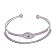 Saloni Fashion Jewellery Steel Evil Eye Silver Plated Adjustable Bracelet Kada For Women - view 2