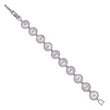 Saloni Fashion Jewellery Inspired Square Shape Silver Plated Free Size Charm Bracelet For Women - view 2