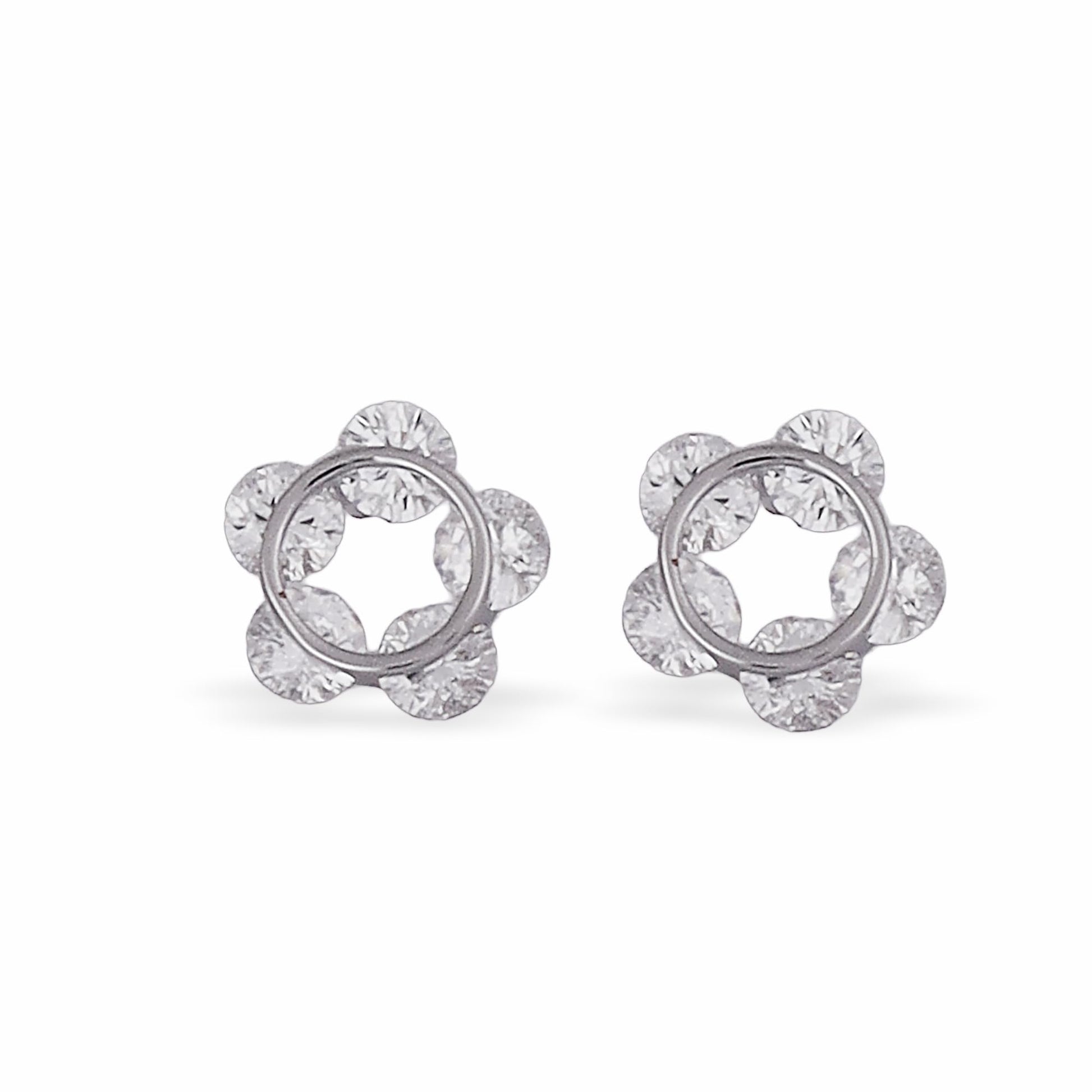 Saloni Fashion Jewellery Desirable Round Shape Silver Plated Combo Set of 2 Stud Earring For Women
