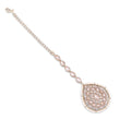 Saloni Fashion Jewellery Traditional Oval Shape Silver Gold Plated Brass Maang Tikka For Women - view 3