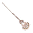 Saloni Fashion Jewellery Traditional Chandelier and Flower Shape Silver Gold Plated Maang Tikka For Women - view 3