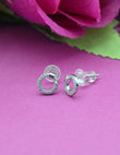 Saloni Fashion Jewellery Round Shape Combo of 3 Silver Plated Stud Earring For Women and Girls - view 5