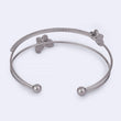 Saloni Fashion Jewellery Incredible Butterfly Silver Plated Adjustable Cuff Bracelet Kada For Women - view 3