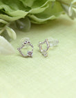 Saloni Fashion Jewellery Round and Fish Design Combo of 3 Silver Plated Stud Earring For Women and Girls - view 4