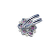 Saloni Fashion Jewellery Glorious Pear and Flower Design Silver Plated Kundan Stone Adjustable Finger Ring For Women and Girls - view 3