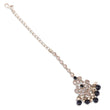 Saloni Fashion Jewellery Traditional Oval and Flower Shape Silver Gold Plated Brass Maang Tikka For Women - view 3