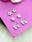 Saloni Fashion Jewellery Butterfly and Star Shape Combo of 3 Silver Plated Stud Earring For Women and Girls