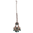 Saloni Fashion Jewellery Incredible Chandelier and Flower Design Gold Plated Maang Tikka For Women and Girls - view 2