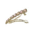 Saloni Fashion Jewellery Smooth Round Shape Pink Kundan Antique Gold Plated Hair Clip For Women and Girls - view 2