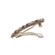 Saloni Fashion Jewellery Delightful Round and Square Shape Antique Gold Plated Ruby and Uncut Kundan Stone 1 Hair Clip For Women and Girls - view 3