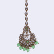 Saloni Fashion Jewellery Splendid Chandelier and Flower Design Gold Plated Maang Tikka For Women and Girls - view 4