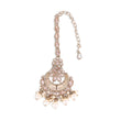 Saloni Fashion Jewellery Traditional Chandelier and Flower Shape Silver Gold Plated Maang Tikka For Women - view 4