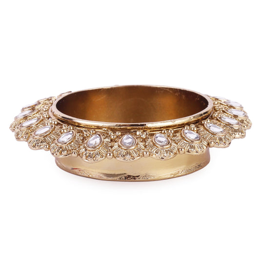 Saloni Fashion Jewellery Traditional Creative Round and Oval Shape Brass Gold Plated Festival Decorative Deep / Diya