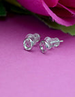 Saloni Fashion Jewellery Round Shape Combo of 3 Silver Plated Stud Earring For Women and Girls - view 6