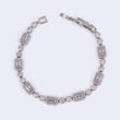 Saloni Fashion Jewellery Modern Round and Square Shape Silver Plated Free Size Charm Bracelet For Women - view 4