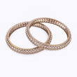 Saloni Fashion Jewellery Traditional Astonish Round Shape Gold Plated Brown Stone Set of 2 Bangles For Women - view 3
