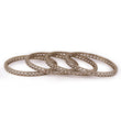 Saloni Fashion Jewellery Delightful Rectangle Brown Crystal Antique Gold Plated Set Of 4 Bangles For Women - view 4