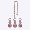 Astonish Round and Oval Shape Gold Plated Dangle Earring With Maangtikka
