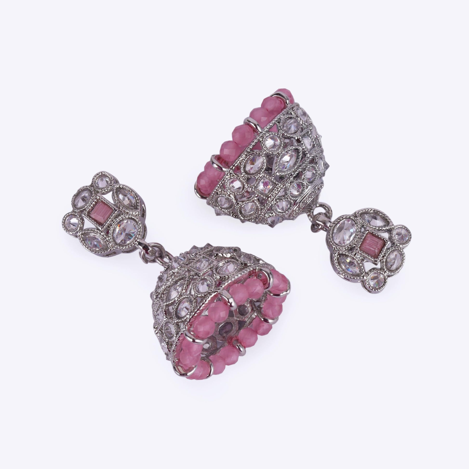 Saloni Fashion Jewellery Beautiful Round Shape Silver Plated Jhumki Earring For Women and Girls