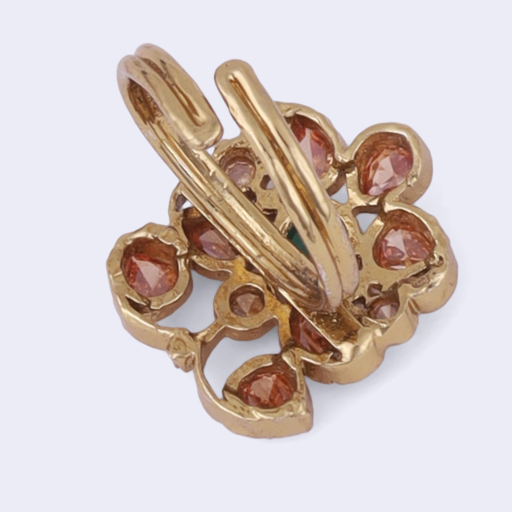 Saloni Fashion Jewellery Marvellous Oval Shape Gold Plated Adjustable Finger Ring For Women