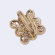 Saloni Fashion Jewellery Stylish Paisley Design Gold Plated Adjustable Finger Ring For Women - view 4