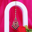 Saloni Fashion Jewellery Traditional Chandelier and Flower Shape Silver Gold Plated Brass Maang Tikka For Women