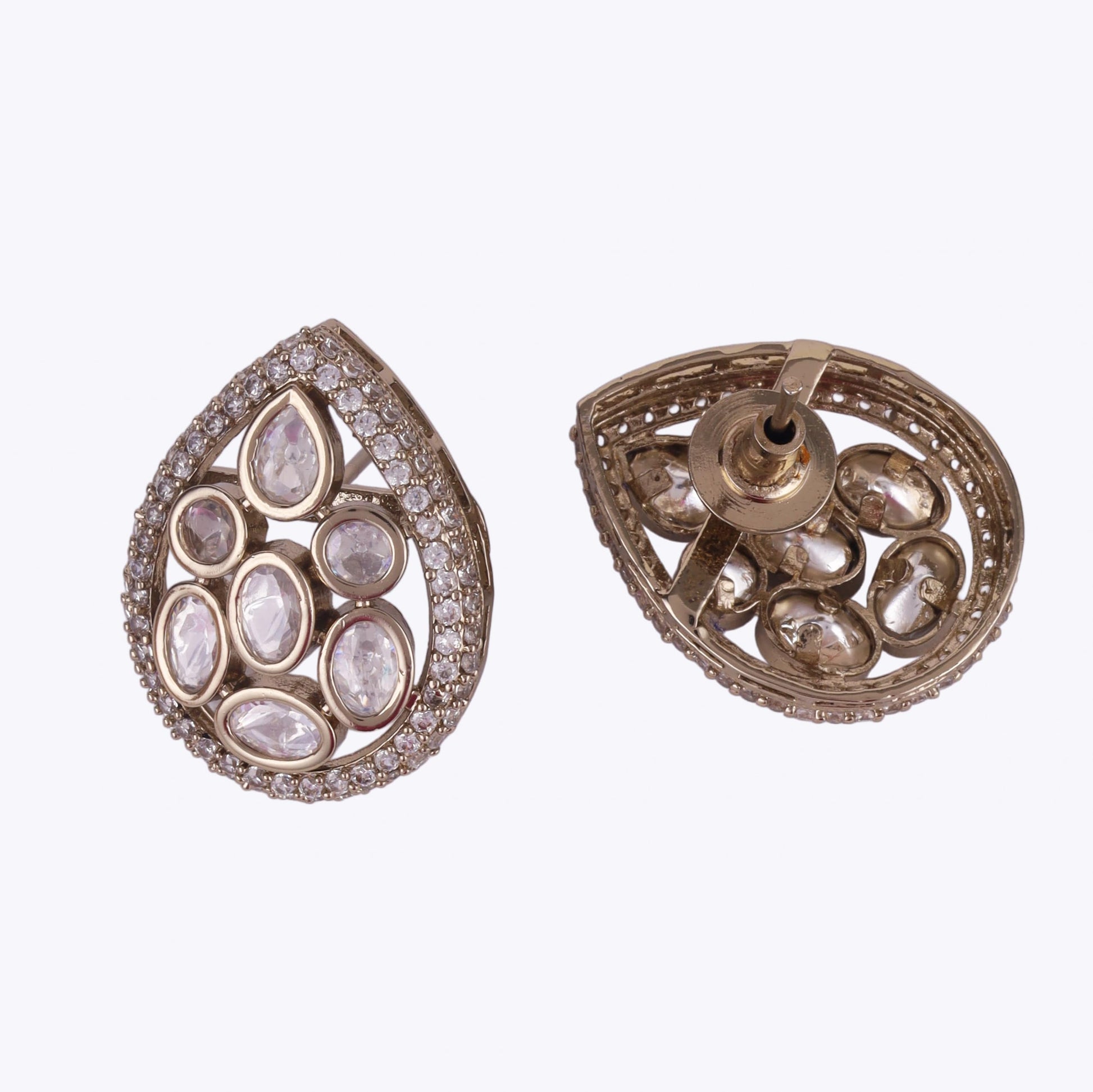 Saloni Fashion Jewellery Youthful Oval Shape Gold Plated Drop Earring For Women and Girls