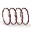 Saloni Fashion Jewellery Desirable Oval Pink Crystal Antique Gold Plated Set Of 4 Bangles For Women - view 2