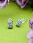 Saloni Fashion Jewellery Square and Heart Shape Combo of 3 Silver Plated Stud Earring For Women and Girls - view 4